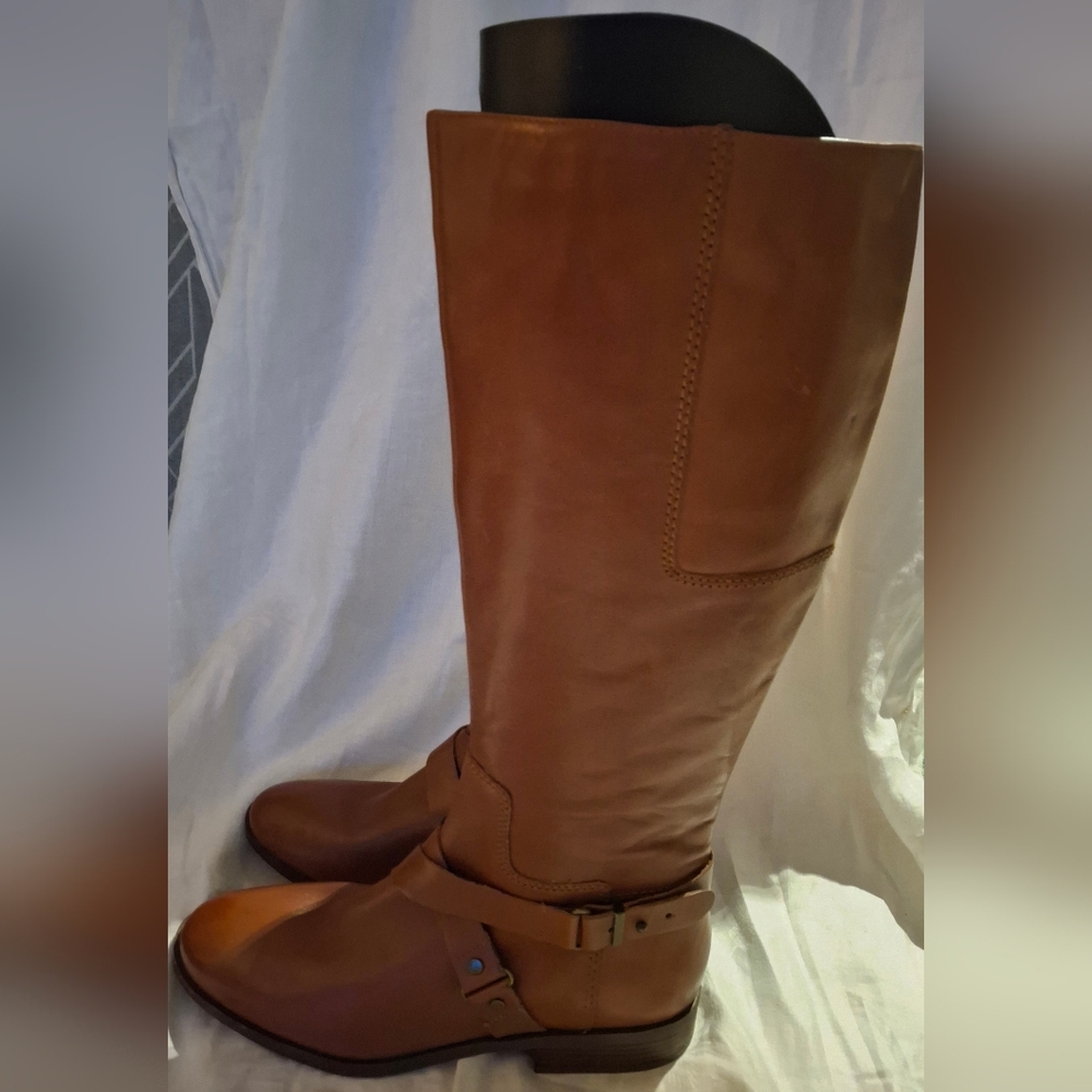 Nine West Brown Leather Riding Boots.